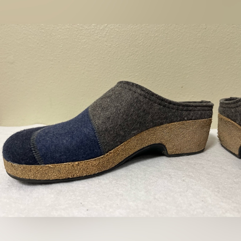 Haflinger Womens GRIZZLY HEELED Demin Blue Clogs Slippers Sz 42 Bratz Y2k Style - Picture 8 of 10